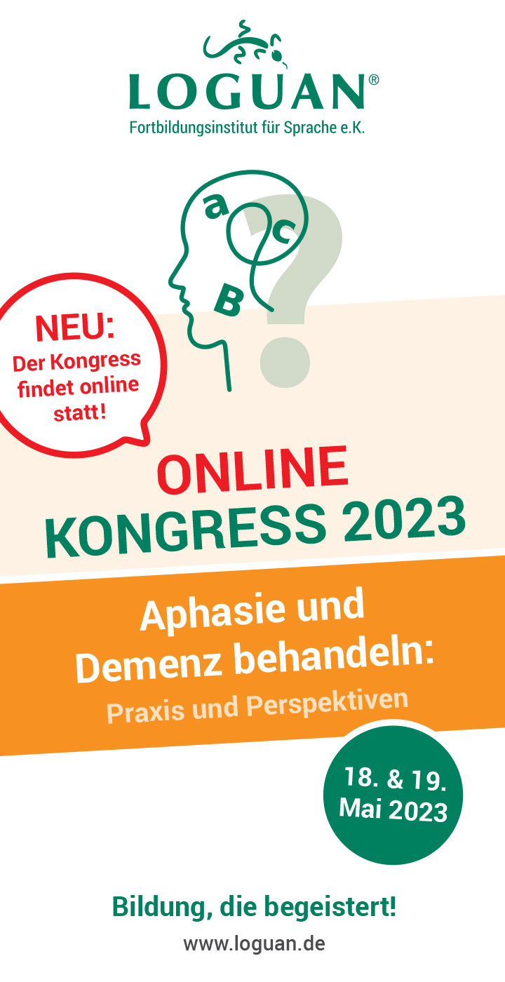 Loguan Flyer Online Kongress Aphasie und Demenz