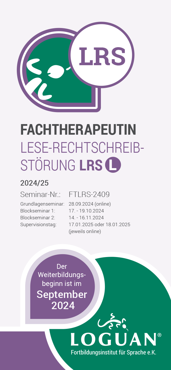 Loguan Flyer Fachtherapeut Lese-Rechtschreib-Störung 2024 2025